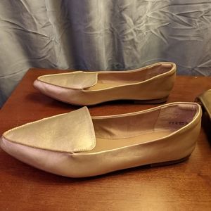 Pointed gold flats size 11 womens